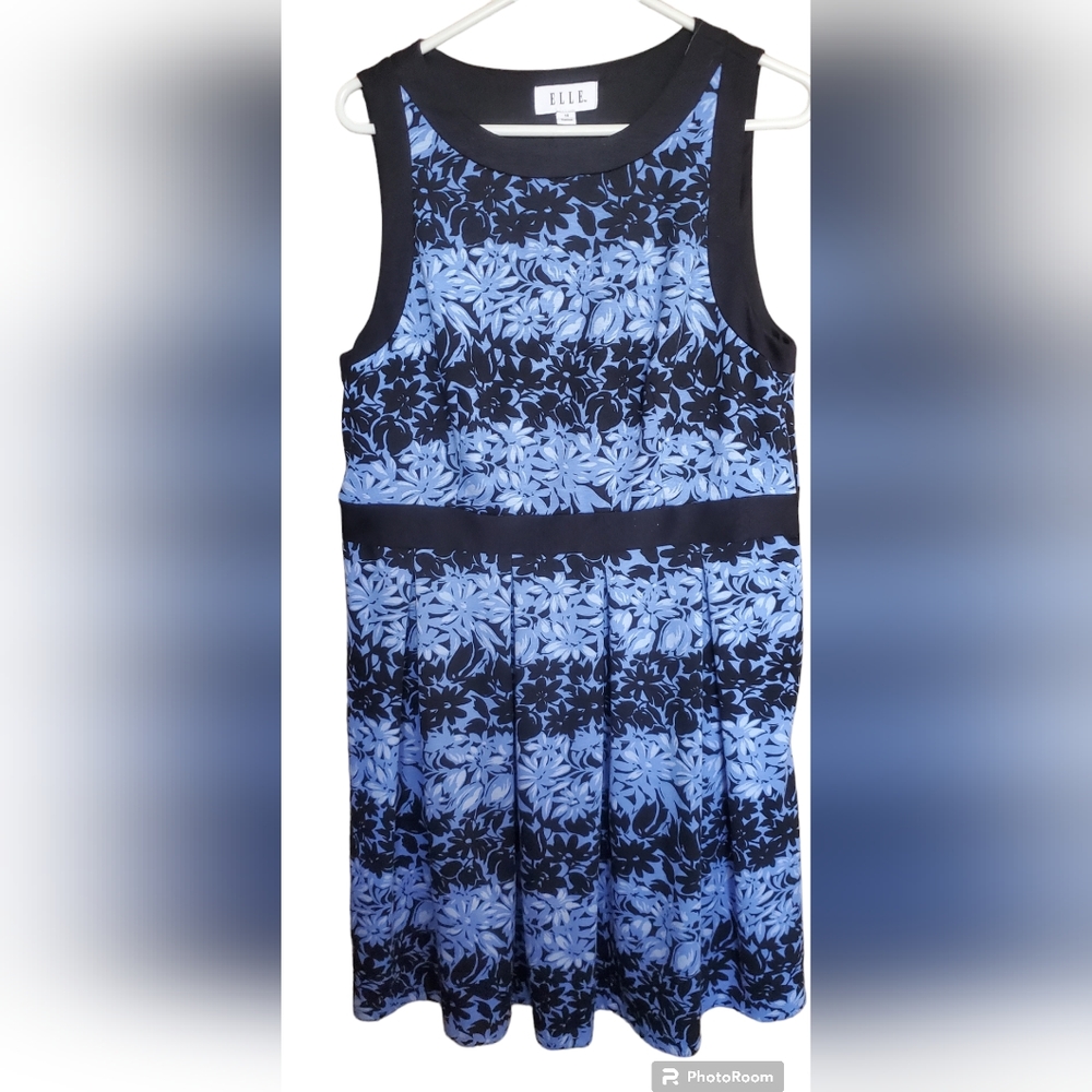 ELLE blue and black dress